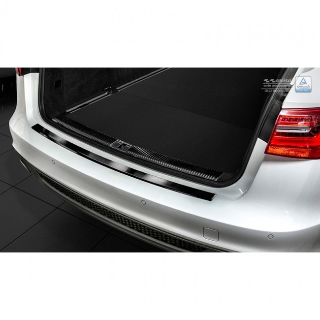 Achterbumperprotector Audi A6 Avant 2011- Zwart RVS