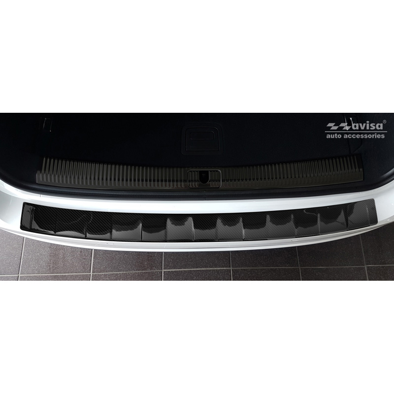 Real 3D Carbon Rear bumper protector  Audi A4 (B9) Avant 2015-2019 & Facelift 2019- 'Ribs' (incl. S4 Avant)