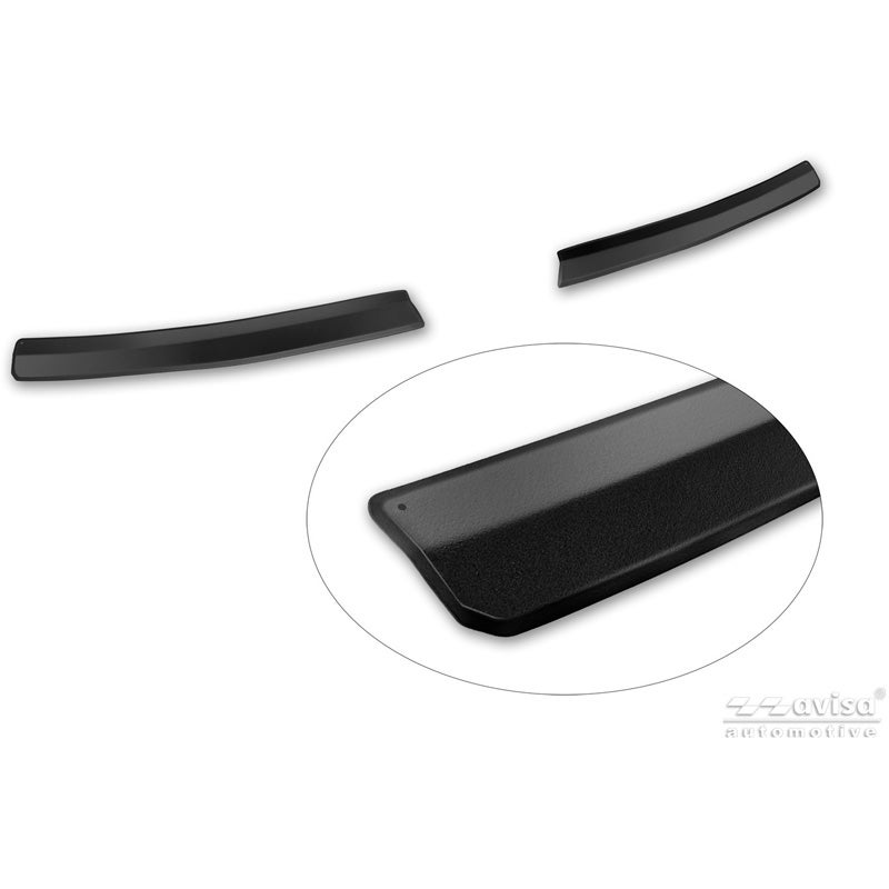Avisa Stainless Steel Rear Bumper Protector  Dacia Spring Facelift 2024- - Matt Black - 2-pieces