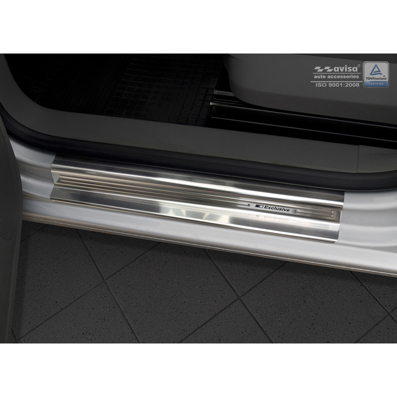 Inox door sill protectors  Volkswagen Caddy 2004-2015 & 2015-2020 - 'Exclusive' - 2-pieces