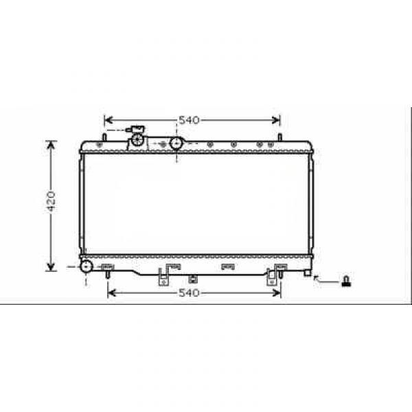 Radiator SUBARU LEGACY 98-03 340x686 2.0I/2.5I 92+115kw