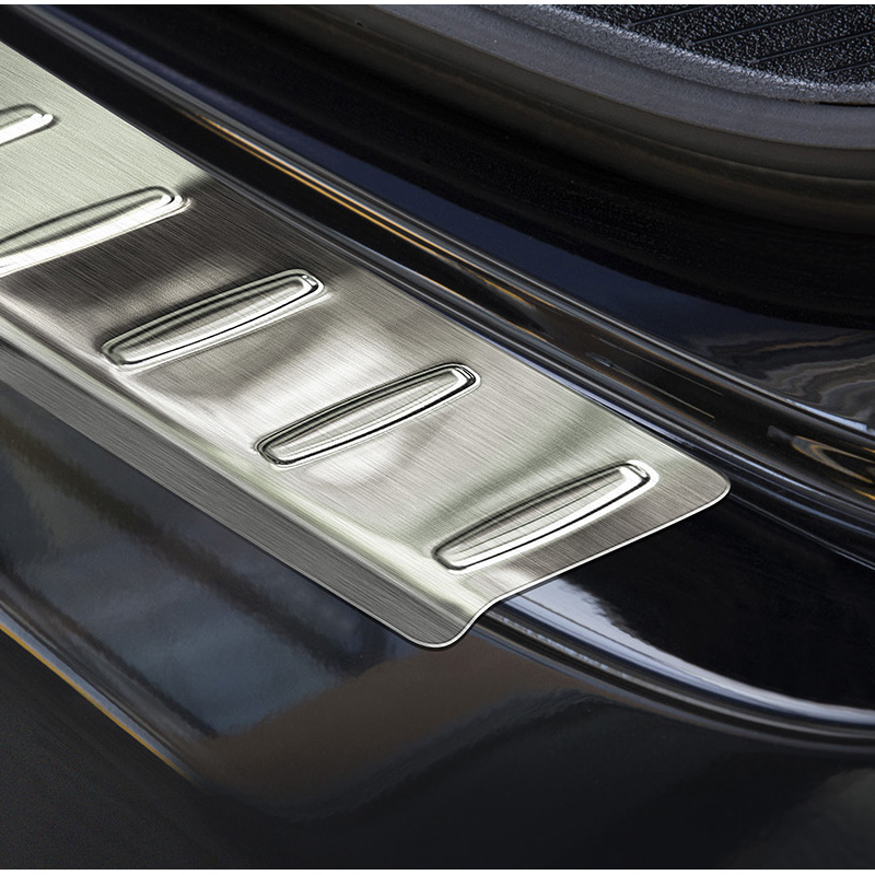 Stainless Steel Rear bumper protector  Mercedes E-Class W212 Sedan 2013-2016 'Ribs'