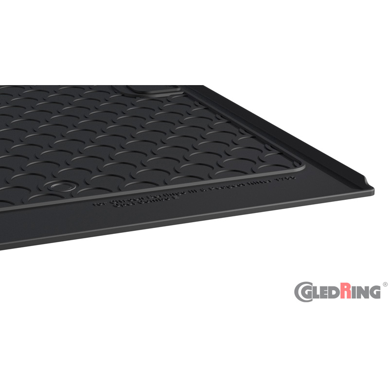 Rubbasol (Rubber) Trunk mat  Citroën Berlingo (M 5-persons) & Opel Combo MPV & Peugeot Rifter (Standard) 9/2018- & Fiat Doblo MPV 2022- & Toyota Proace City Verso 2019-