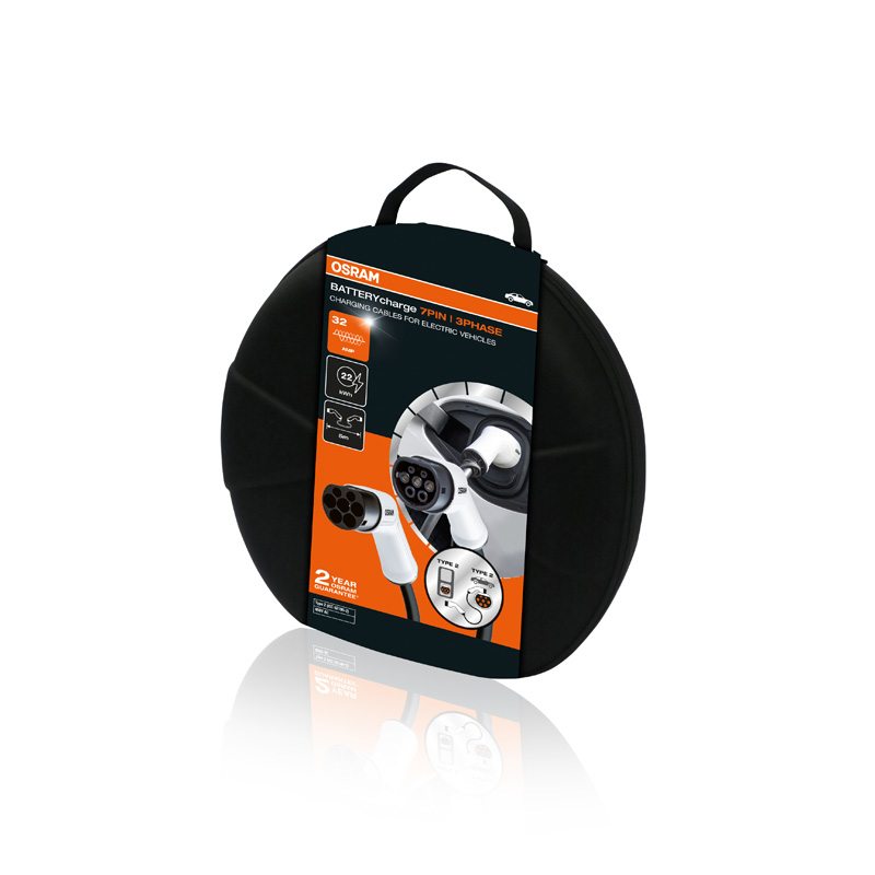 Osram BATTERYcharge 7PIN Type2>2 32A 3ph (5m) - Charging Cable EV