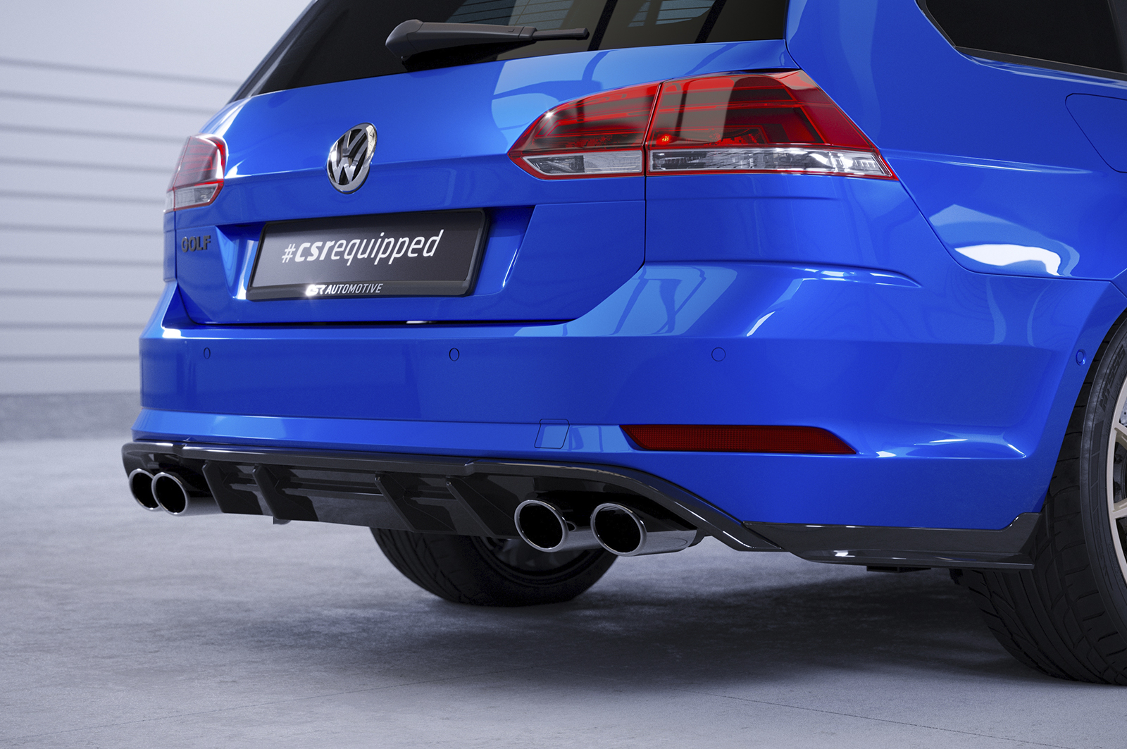 Diffuser Volkswagen Golf 7 R Variant FL CSR Glans Zwart
