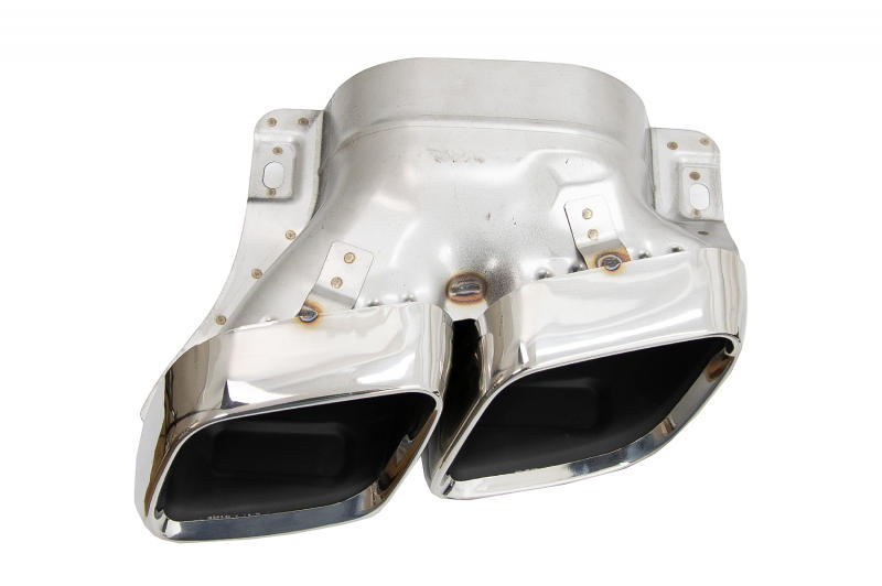 Achterbumper Diffusor Mercedes W205 C-Klasse C63S Design Zilver Tips AMG Sport Line