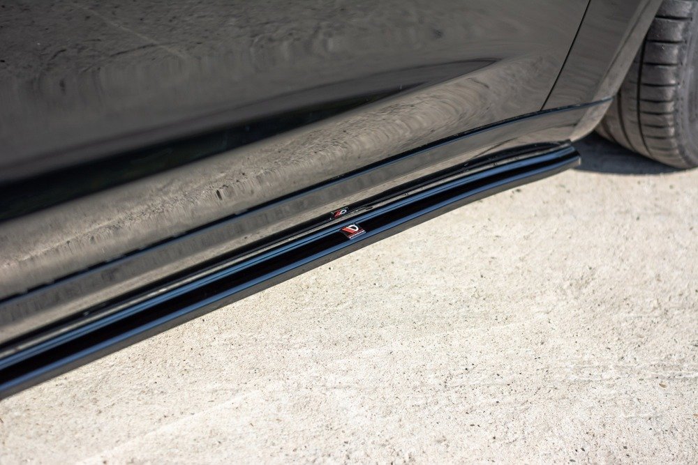 Zijskirts Tesla Model 3 Zwart Structuur