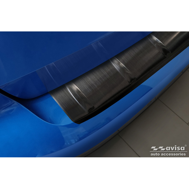 Black Stainless Steel Rear bumper protector  Opel Astra L Sportstourer 2022- 'Ribs'