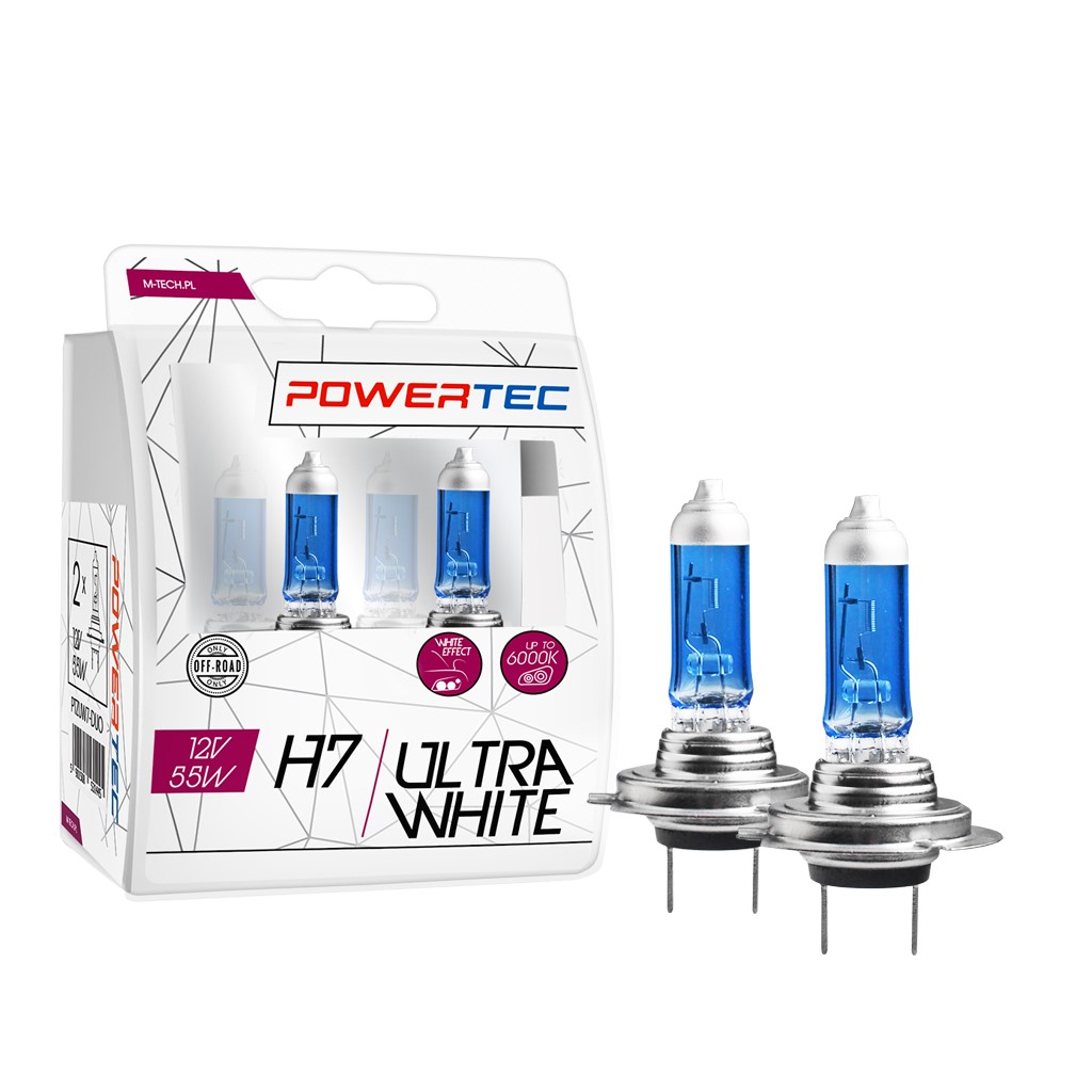 H7 lampen UltraWhite 12V DUO Mtech Powertec
