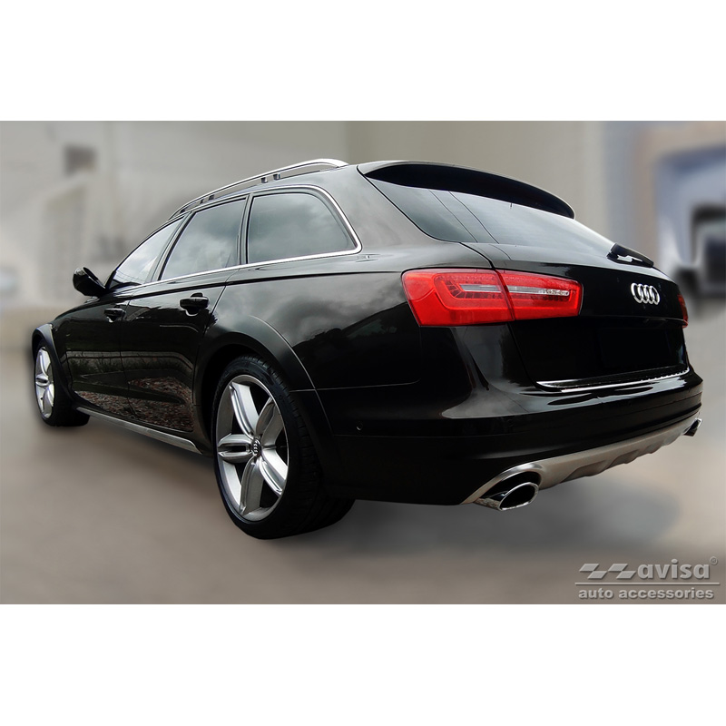 Stainless Steel Rear bumper protector  Audi A6 Allroad 2011-2018 'Ribs'