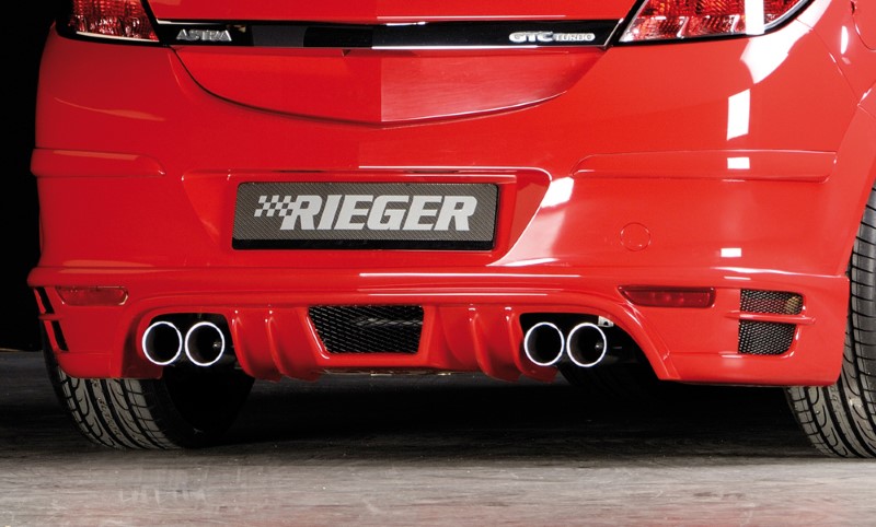 Achterbumper Diffusor Opel Astra H GTC Rieger(inclusief gaas)
