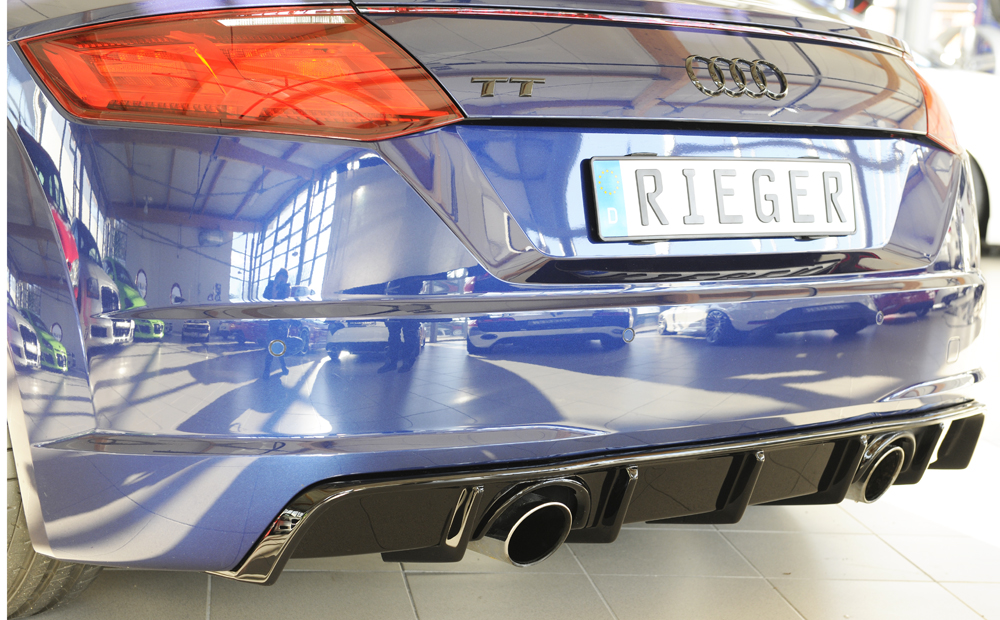 Diffuser Audi TT 8J-FV 8S 14-22 Rieger Glans Zwart