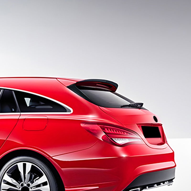 Roof spoiler (Spoiler Cap)  Mercedes CLA X117 Shooting Brake 2015-2019 (ABS Glossy Black)
