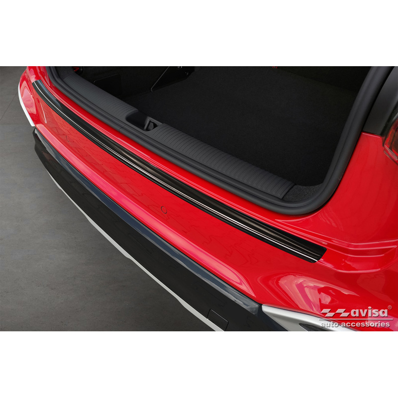 Black Stainless Steel Rear bumper protector  Audi Q2 Facelift 2020-