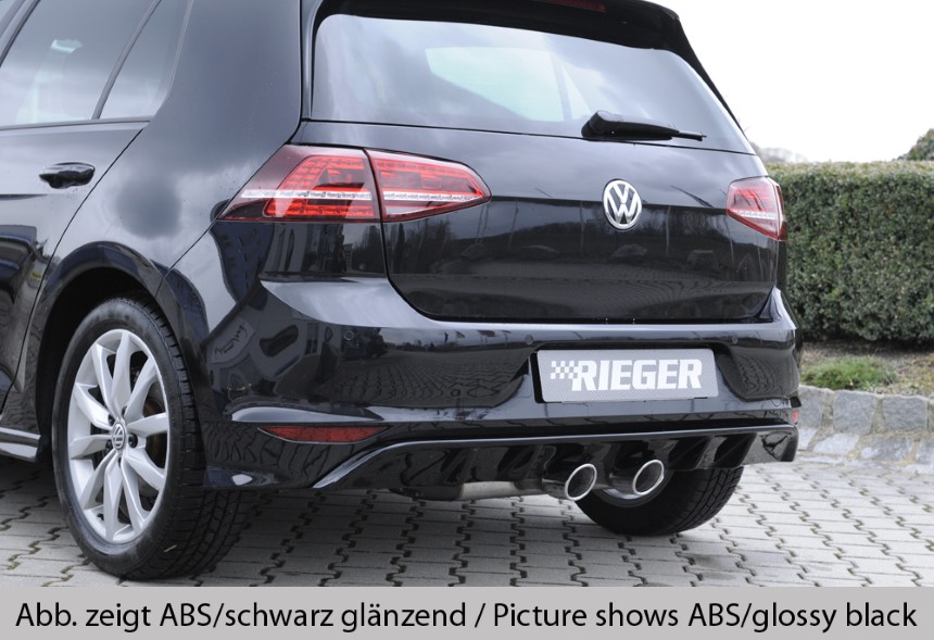 Diffuser VW Golf 7 R-line Rieger dubbele uitlaat