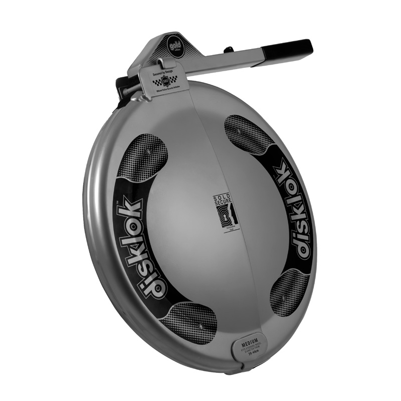 Disklok Steering Wheel Lock 'Gold Edition' - Size Medium - 39-44cm - Silver - SCM MP-03 approved