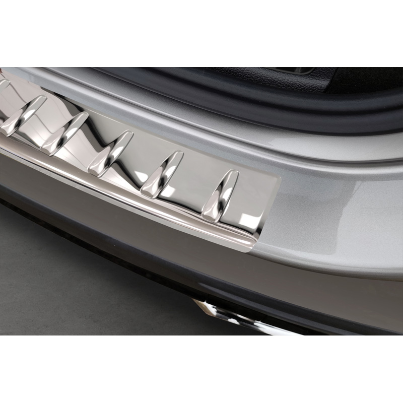 Chrome Stainless Steel Rear bumper protector  Mercedes GLC II (X254) 2022- 'Ribs'