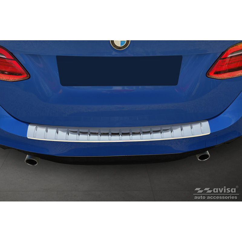 Stainless Steel Rear bumper protector  BMW 2 Active Tourer F45 2013-2021 with M-Pakage 'Ribs'