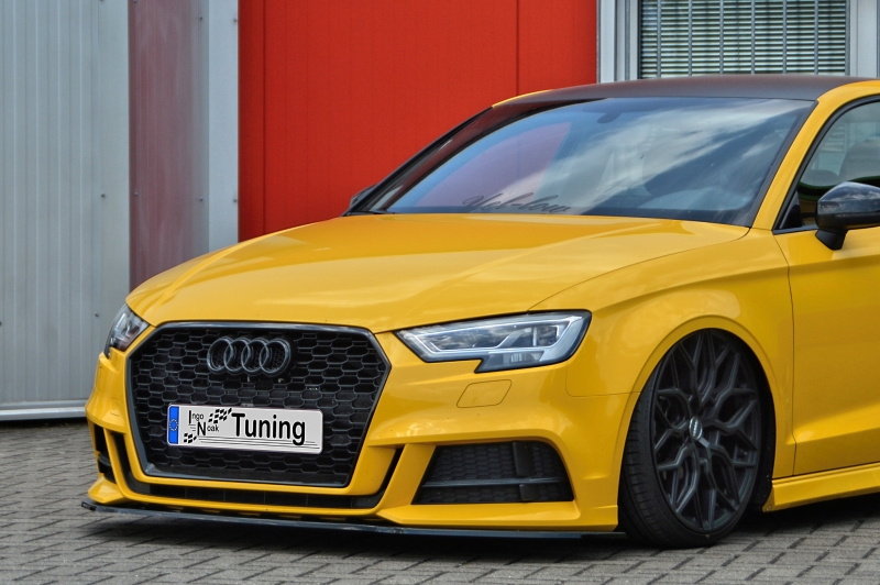 Voorspoiler Audi A3 8V S-line S3 Limousine Glans Zwart