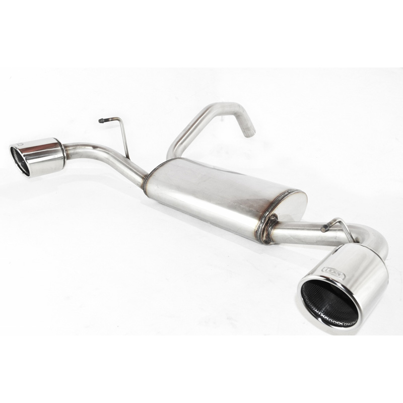 Double stainless steel sport exhaust  Fiat 500 Abarth 1.4i T 99kW 2008- 90mm