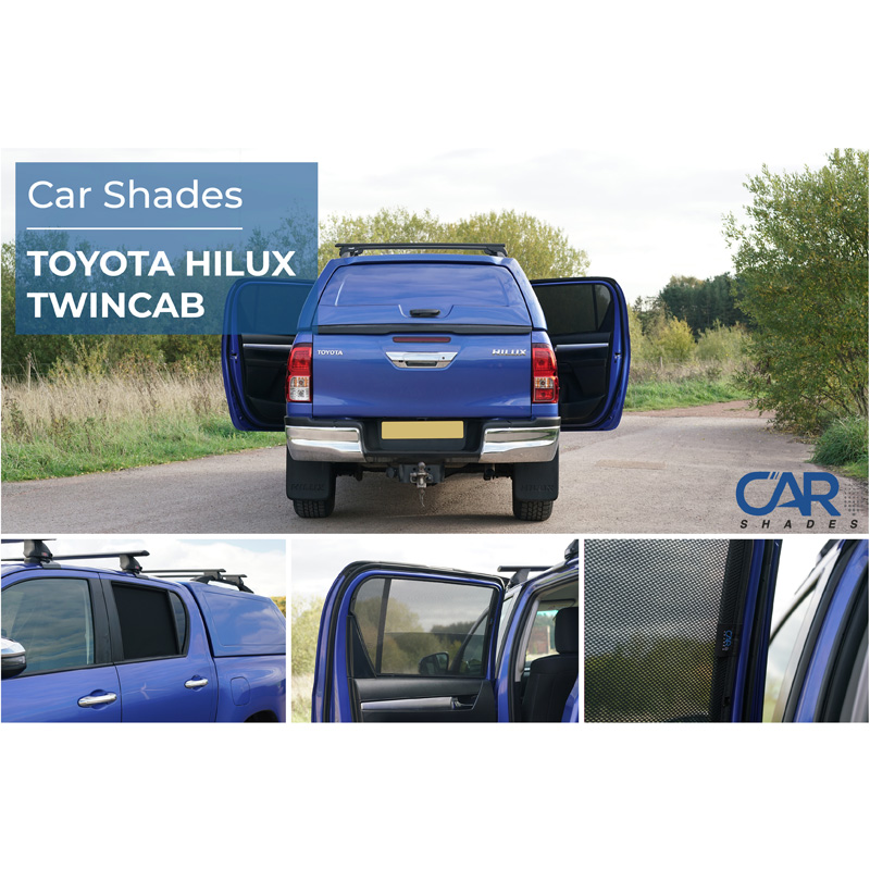 Set Car Shades (rear side doors)  Toyota Hilux VIII Twin Cab 2015- (2-pieces)