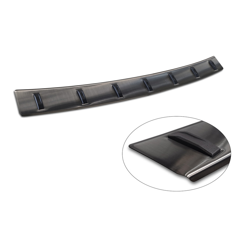 Black Stainless Steel Rear bumper protector  Audi A6 (C8) Avant incl. S-Line 2023- 'STRONG EDITION'