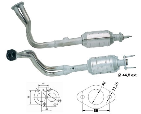 Fiat UNO 1.4ie 1372 cc 51 Kw / 70 cv 160A1.046 Magnaflow CAT Bou