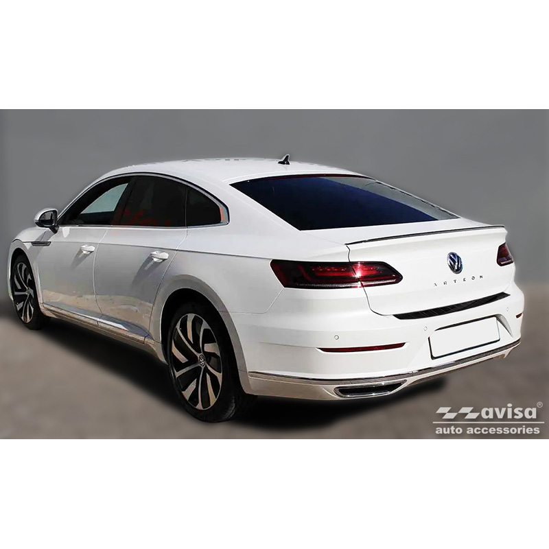 Real 3D Carbon Rear bumper protector  Volkswagen Arteon 2017-2020 & FL 2020- 'Ribs'