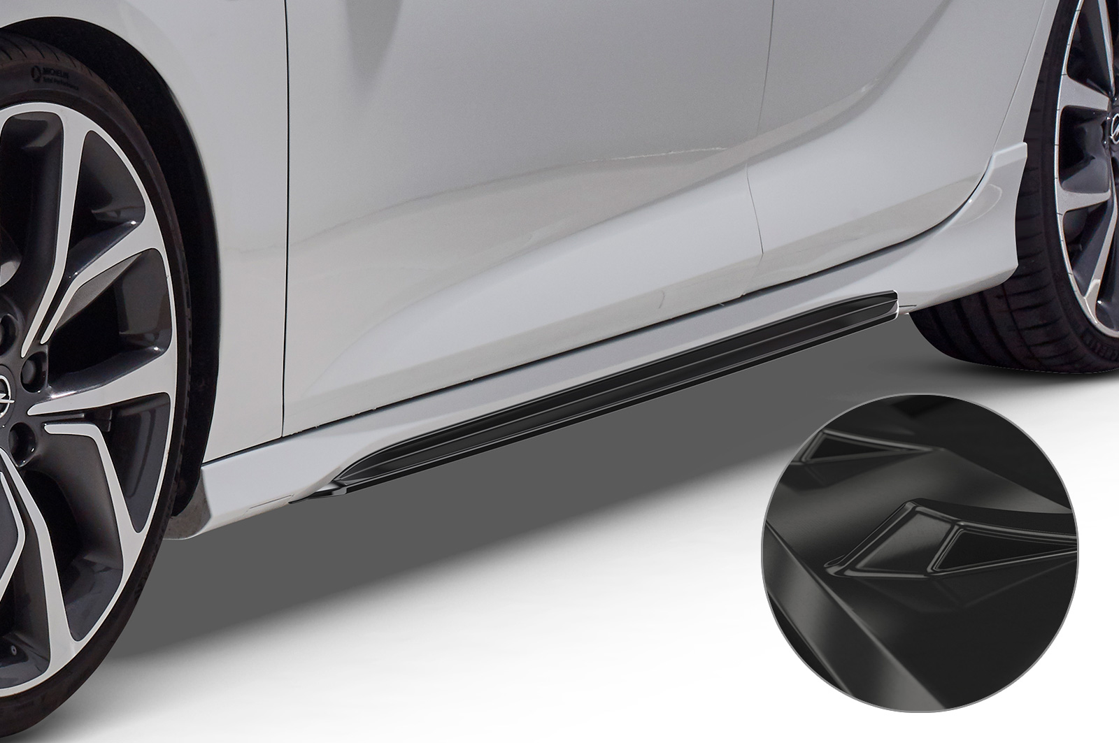 Zijskirts Opel Insignia B GSI / GS Line Plus CSR glans Zwart