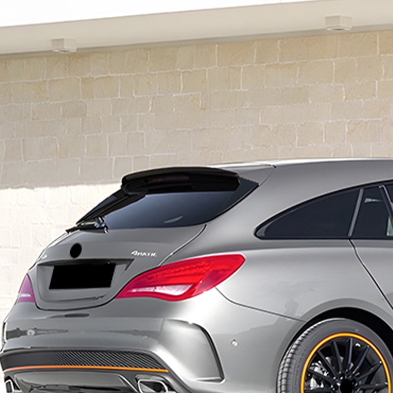 Roof spoiler (Spoiler Cap)  Mercedes CLA X117 Shooting Brake 2015-2019 (ABS Glossy Black)