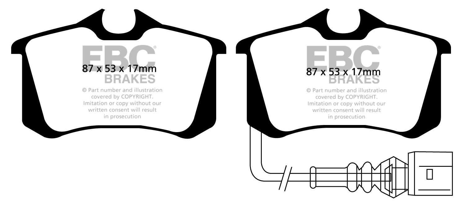 EBC Brakes VW Golf VI 2.0 TD 4motion -140 2009-.. Remblokken ach