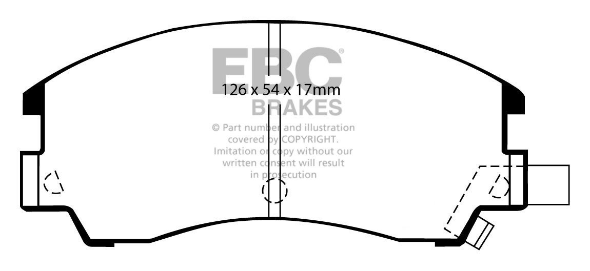 EBC Brakes SUBARU Series 1/2/L 1.6 (AC2) 84-92 Remblokken voorzi