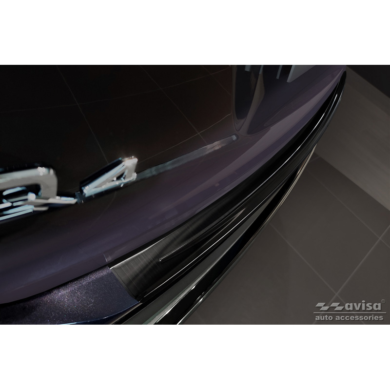 Black Stainless Steel Rear bumper protector  Audi Q4 E-Tron 2021-