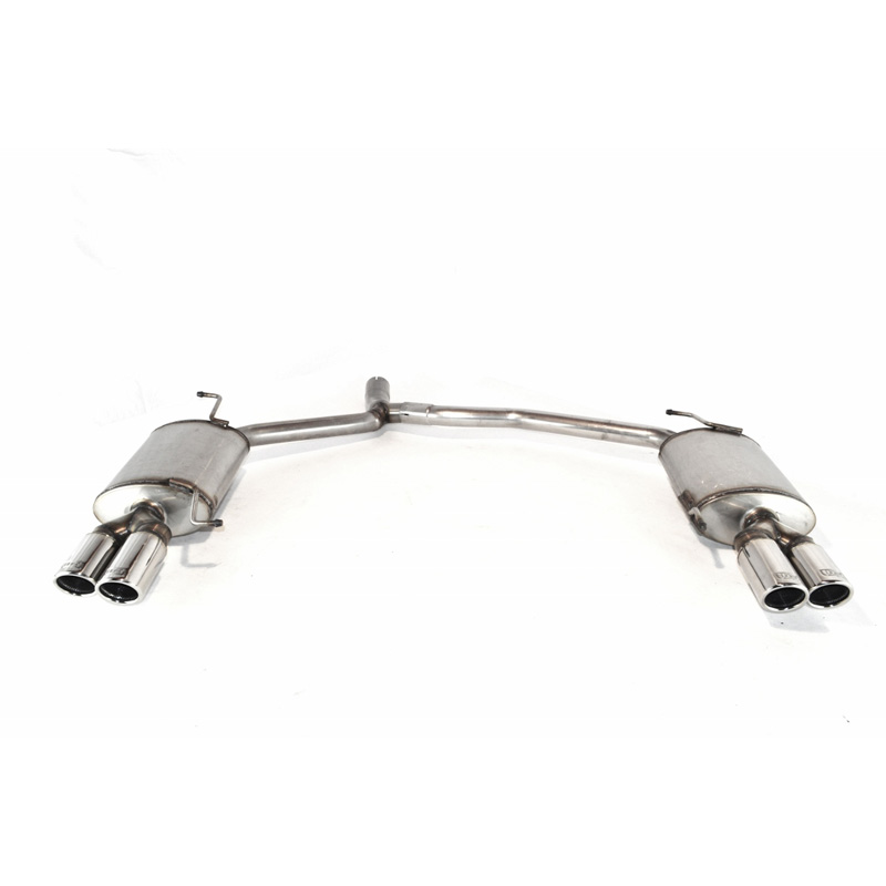Double stainless steel sport exhaust  Audi A5 Coupe 2.0TDi 125kW 2008-2011 2x 70mm