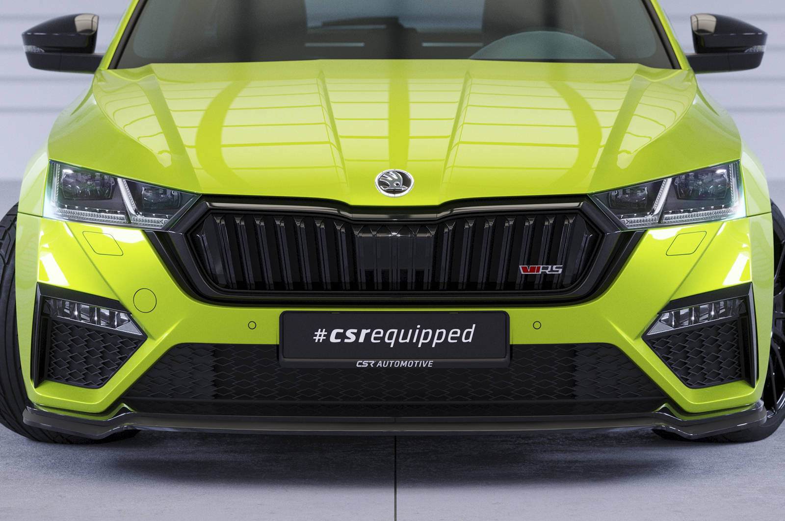 Voorspoiler Skoda Octavia 4 VRS CSR Glans Zwart