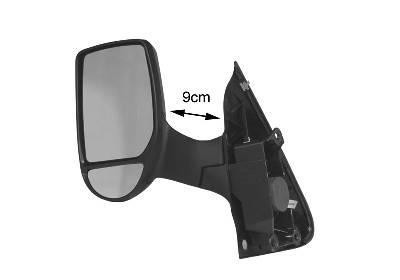 spiegel, korte arm (9 cm), links Ford Transit, 2000-2006