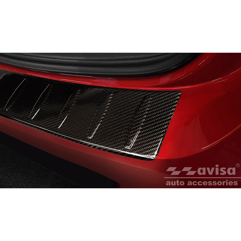 Echt 3D Carbon Achterbumperprotector  Opel Corsa F HB 5-deurs GS Line 2019- 'Ribs'