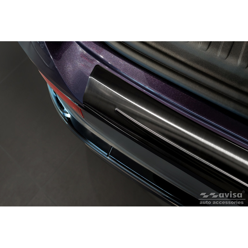 Black Stainless Steel Rear bumper protector  Audi Q4 E-Tron 2021-