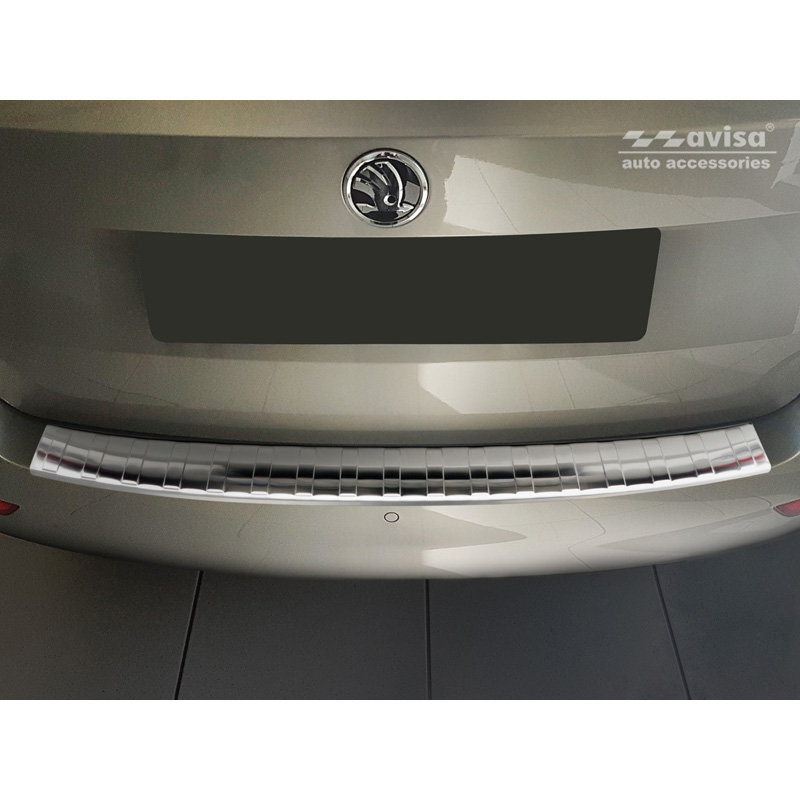 Stainless Steel Rear bumper protector  Skoda Fabia III Combi Facelift 2018- 'Ribs'