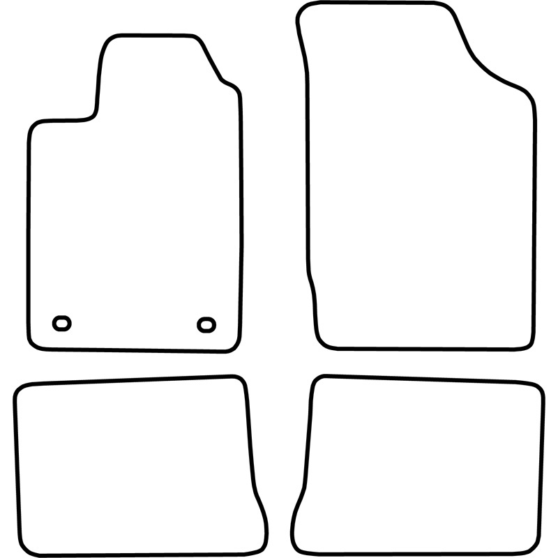 Set velour car mats  Renault Clio 1998-2001