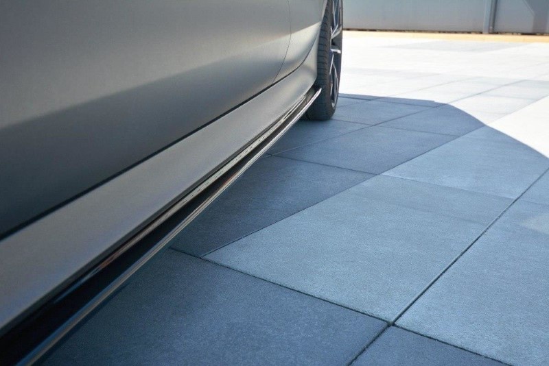 Zijskirts V.2 Audi RS7 C7 FL Maxton Glans Zwart