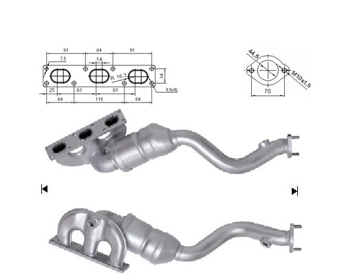 BMW 523i 2.5i 24V 2494 cc 125 Kw / 170 cv M52 E39 Magnaflow CAT