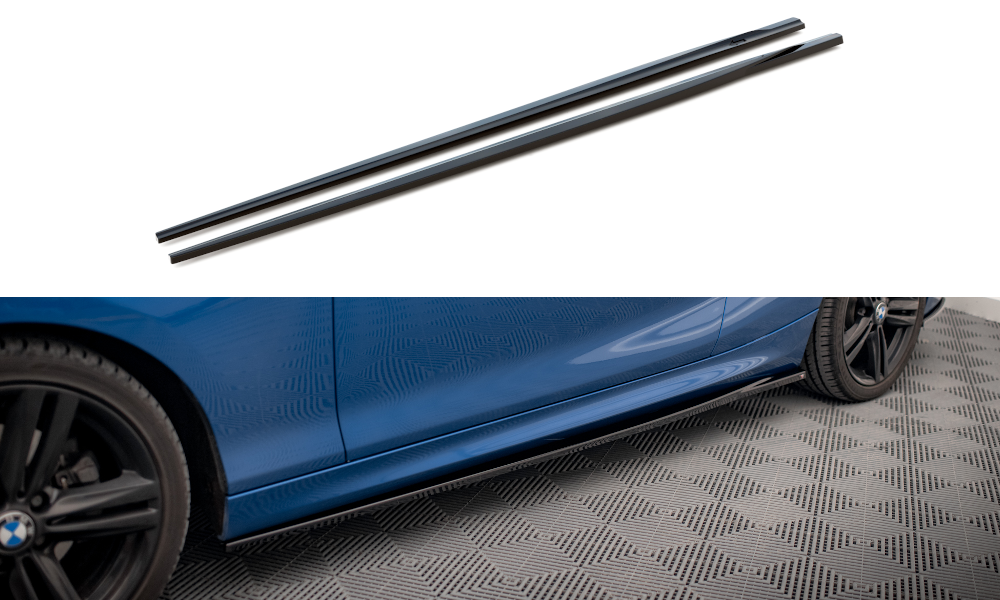 Voorspoiler BMW 2 Serie M Pakket F22 Maxton Glans Zwart