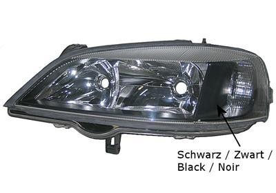 koplamp, Coupe/Cabrio, HB3+H7, elektr verstelb, zwart huis, link