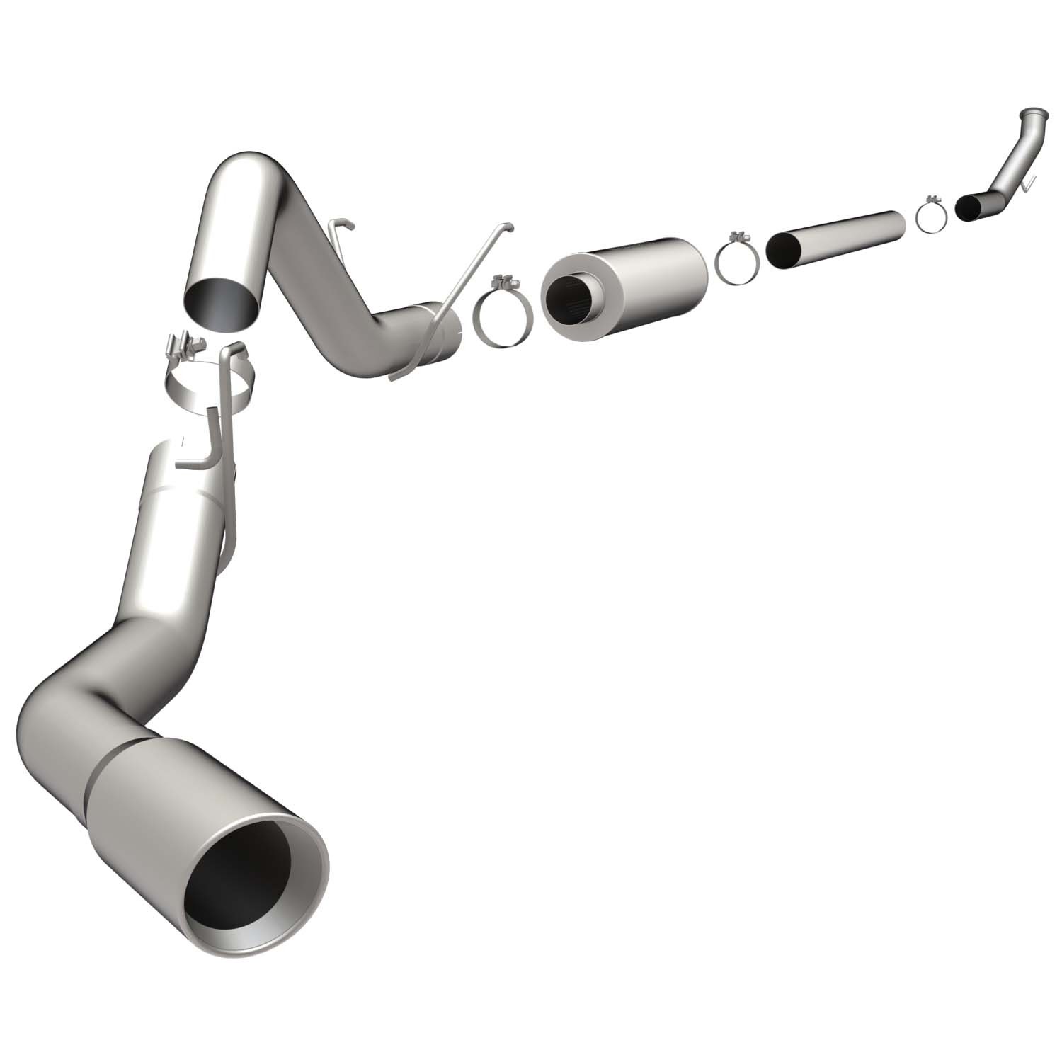 Dodge Sys T/B 02-04 Dodge Ram 3500 4" DP Magnaflow Cat-Back