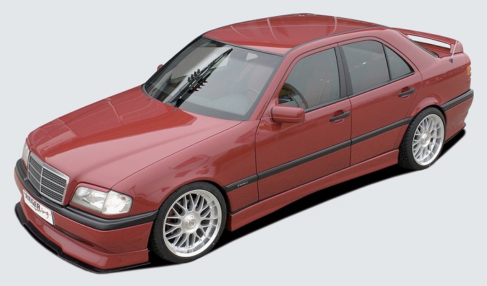 Spoilerzwaard voor Voorspoilerlip Mercedes W202 Rieger