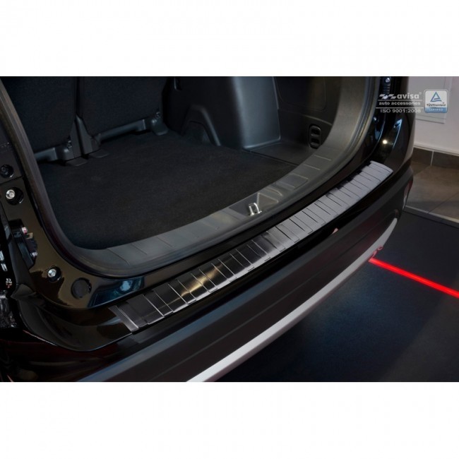 Achterbumperprotector Mitsubishi Outlander III 2012-20 Zwart RVS