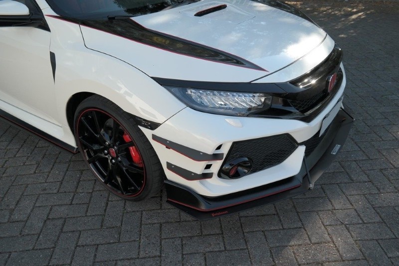 Voorspoiler Honda Civic X Type R (Racing) Glanzend Zwart