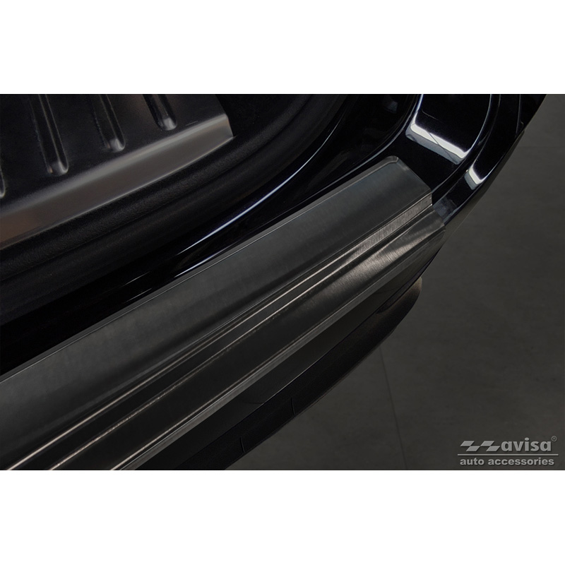Black Stainless Steel Rear bumper protector  Porsche Cayenne III 2017-