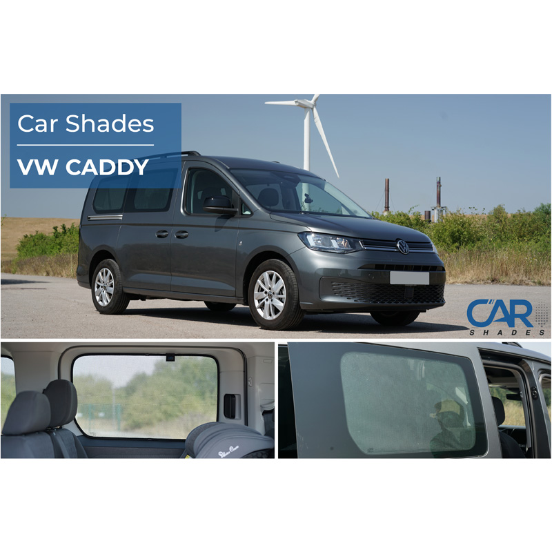 Satz Car Shades (Hintertüren) kompatibel mit Volkswagen Caddy V Maxi 2020- (2-teilig)